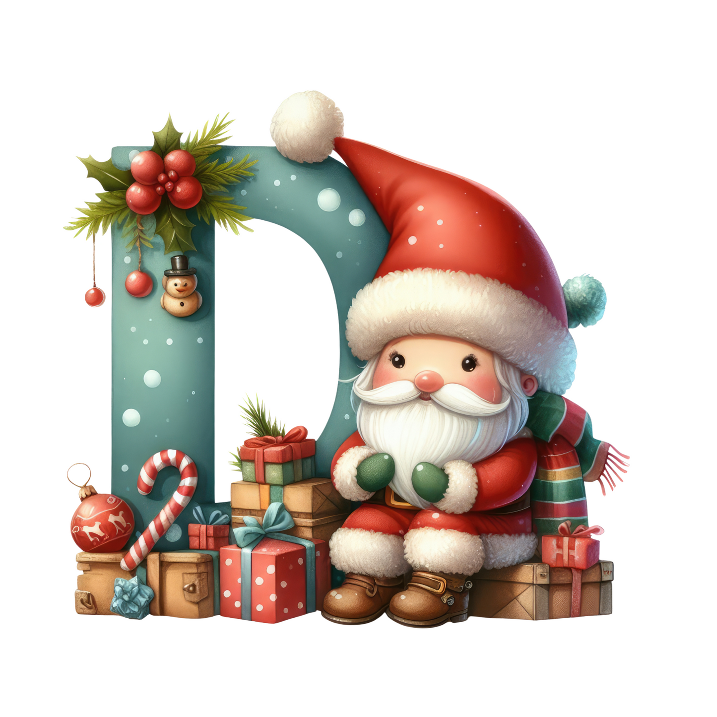 Customizable Clipart Santa Letter Ornaments