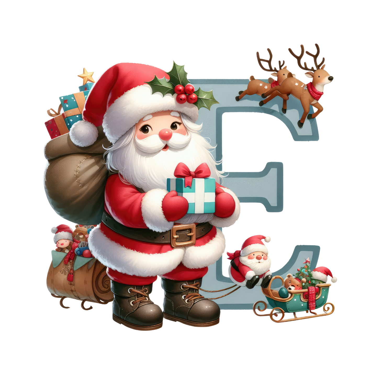 Customizable Clipart Santa Letter Ornaments