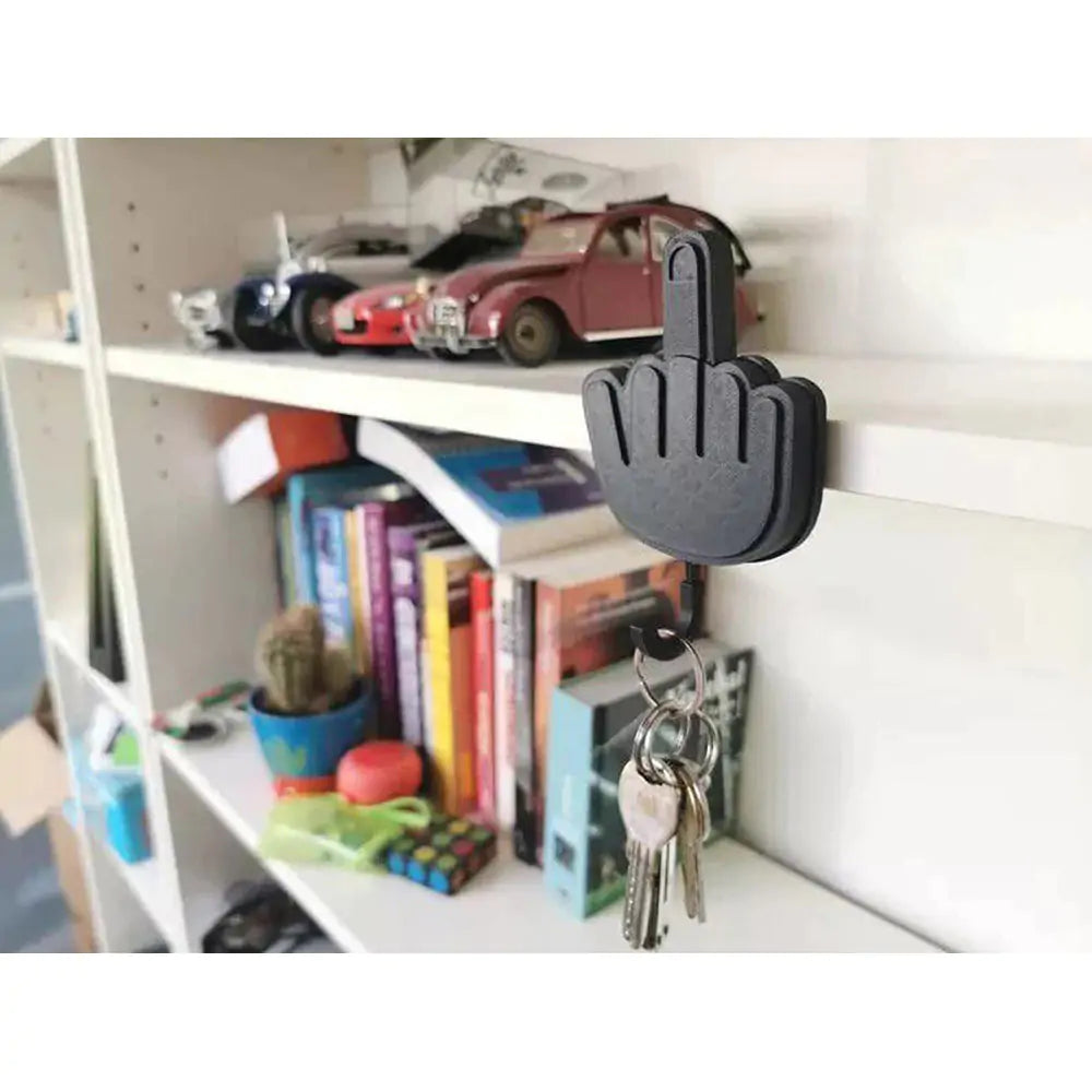 Creative Retractable Middle Finger Hook Key Holder