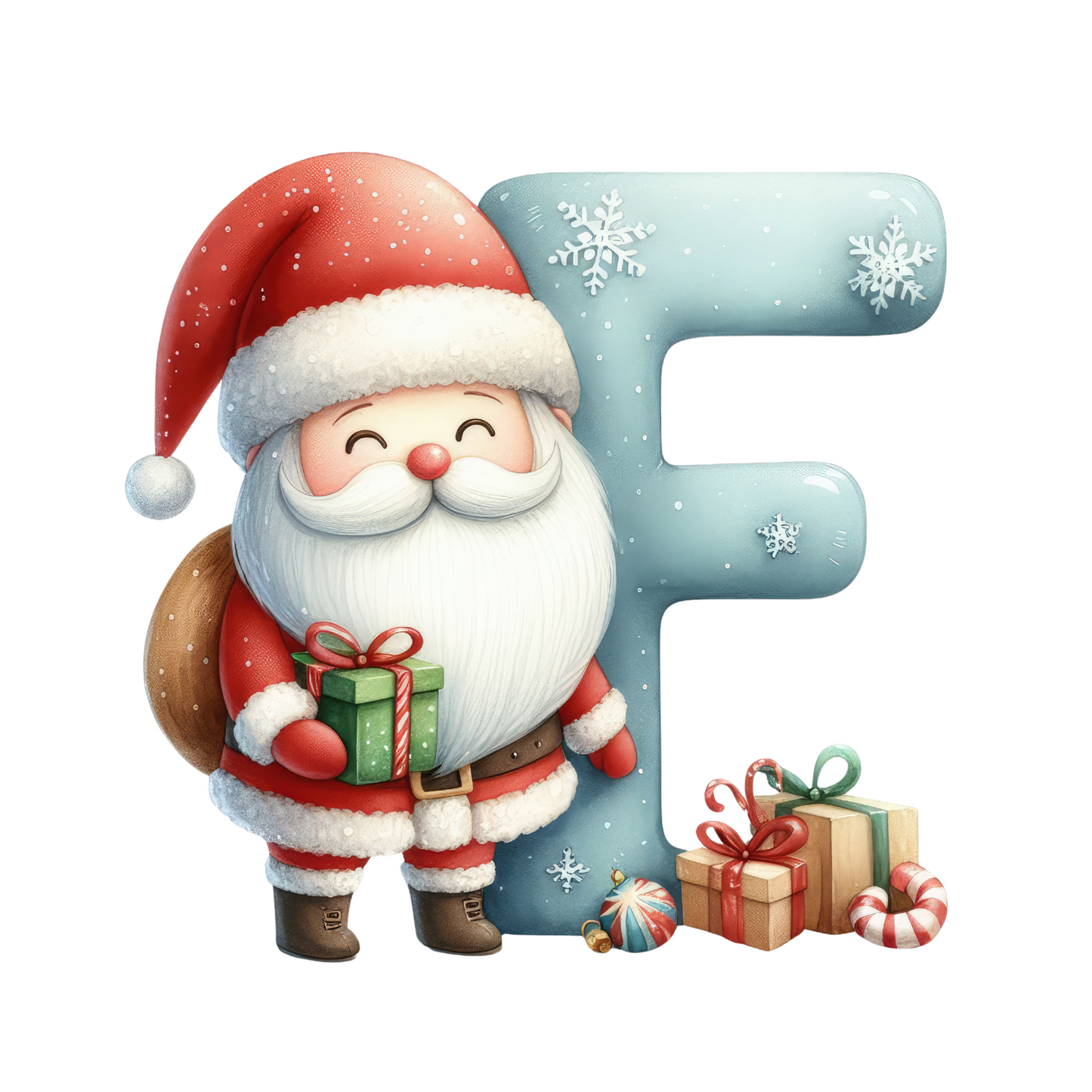 Customizable Clipart Santa Letter Ornaments