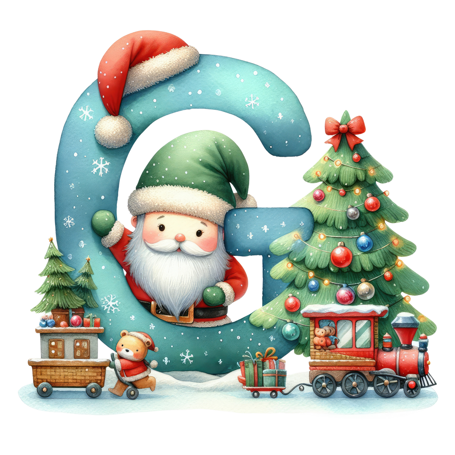 Customizable Clipart Santa Letter Ornaments