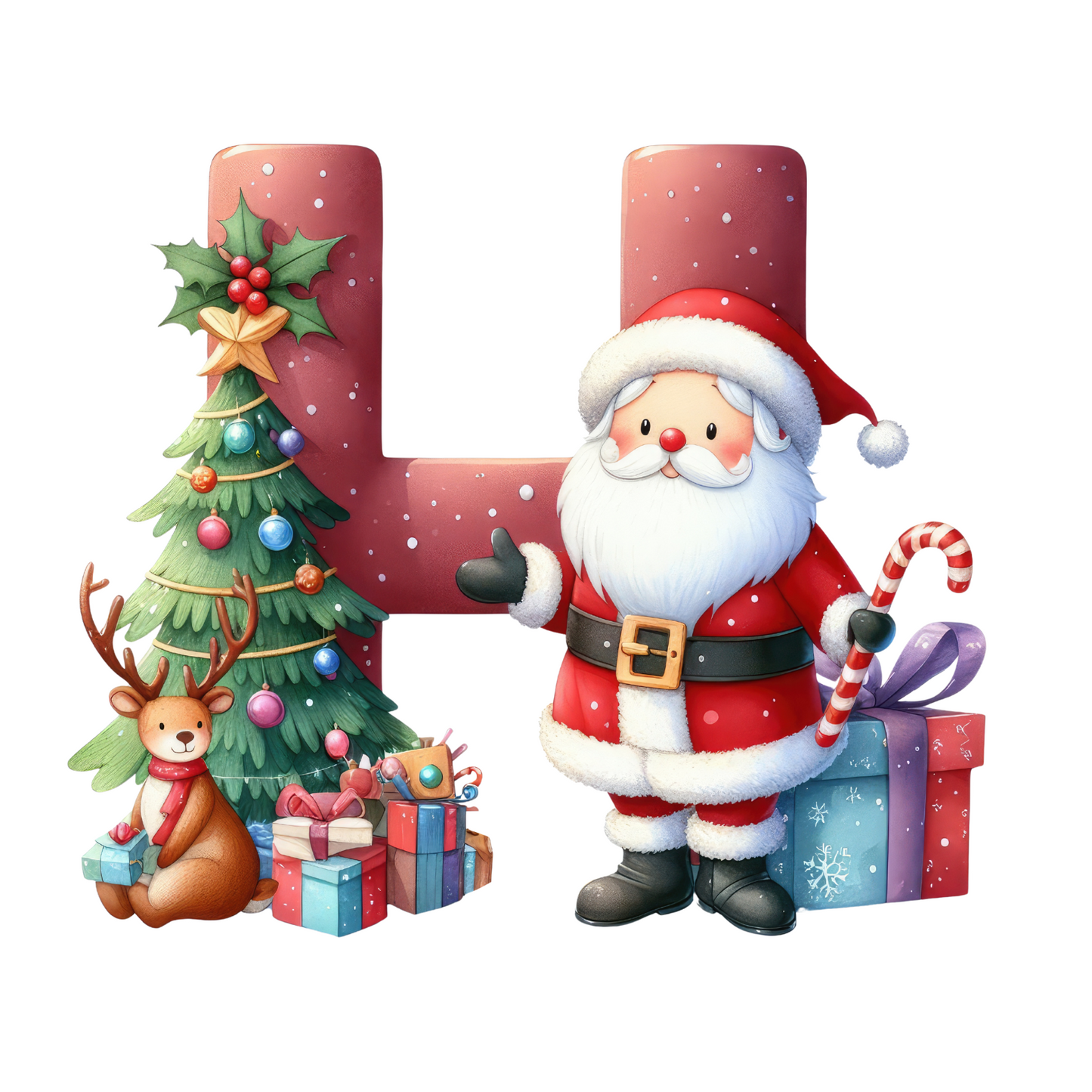 Customizable Clipart Santa Letter Ornaments