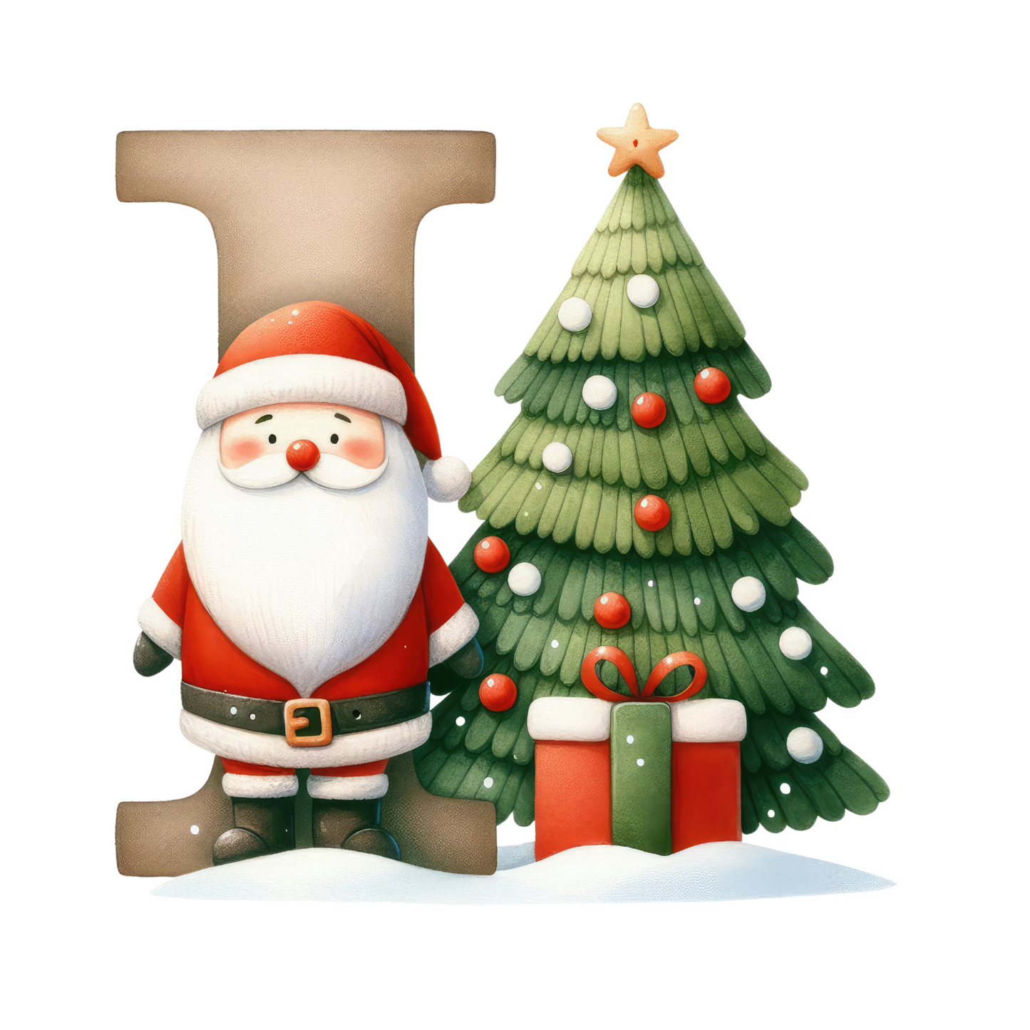 Customizable Clipart Santa Letter Ornaments