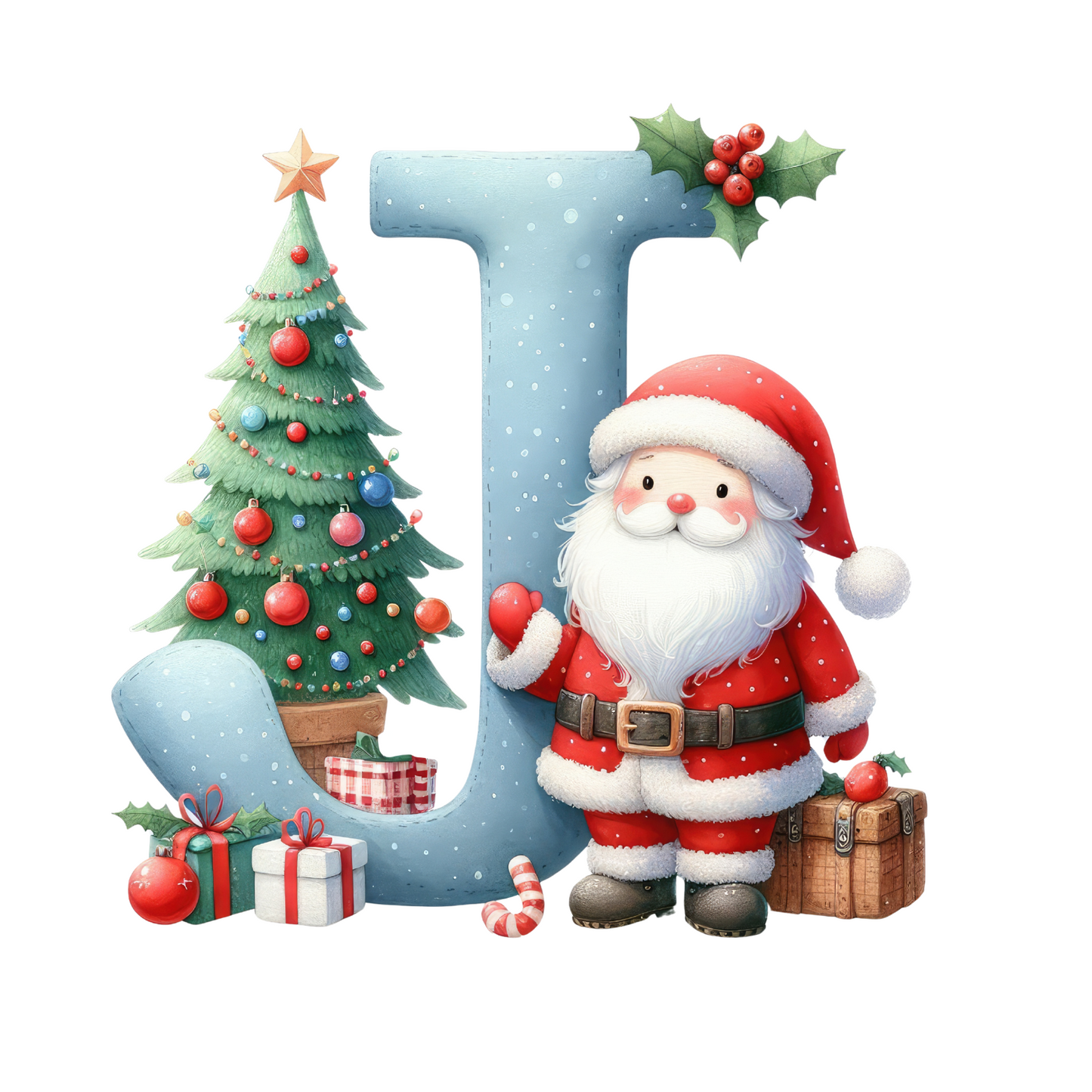 Customizable Clipart Santa Letter Ornaments