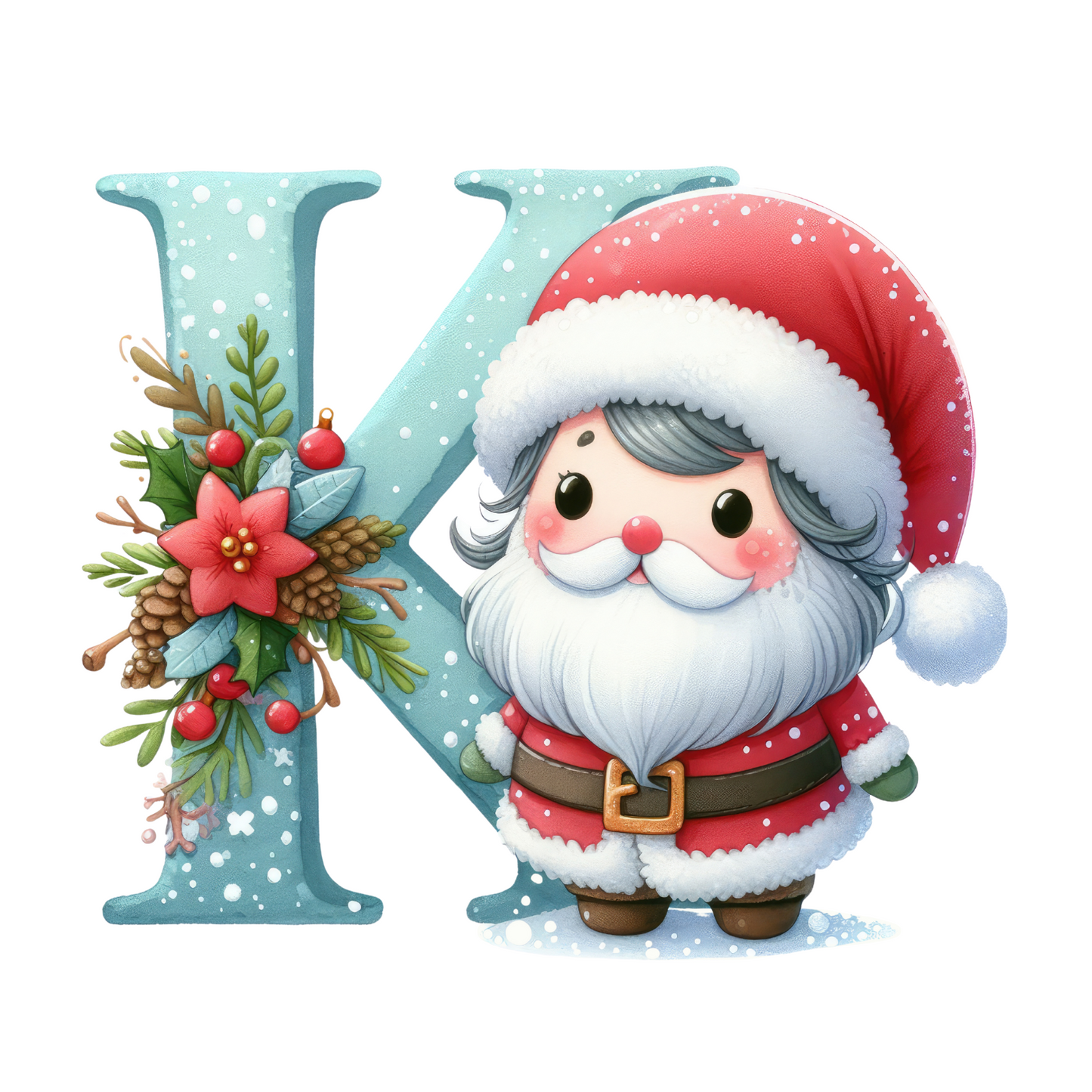 Customizable Clipart Santa Letter Ornaments