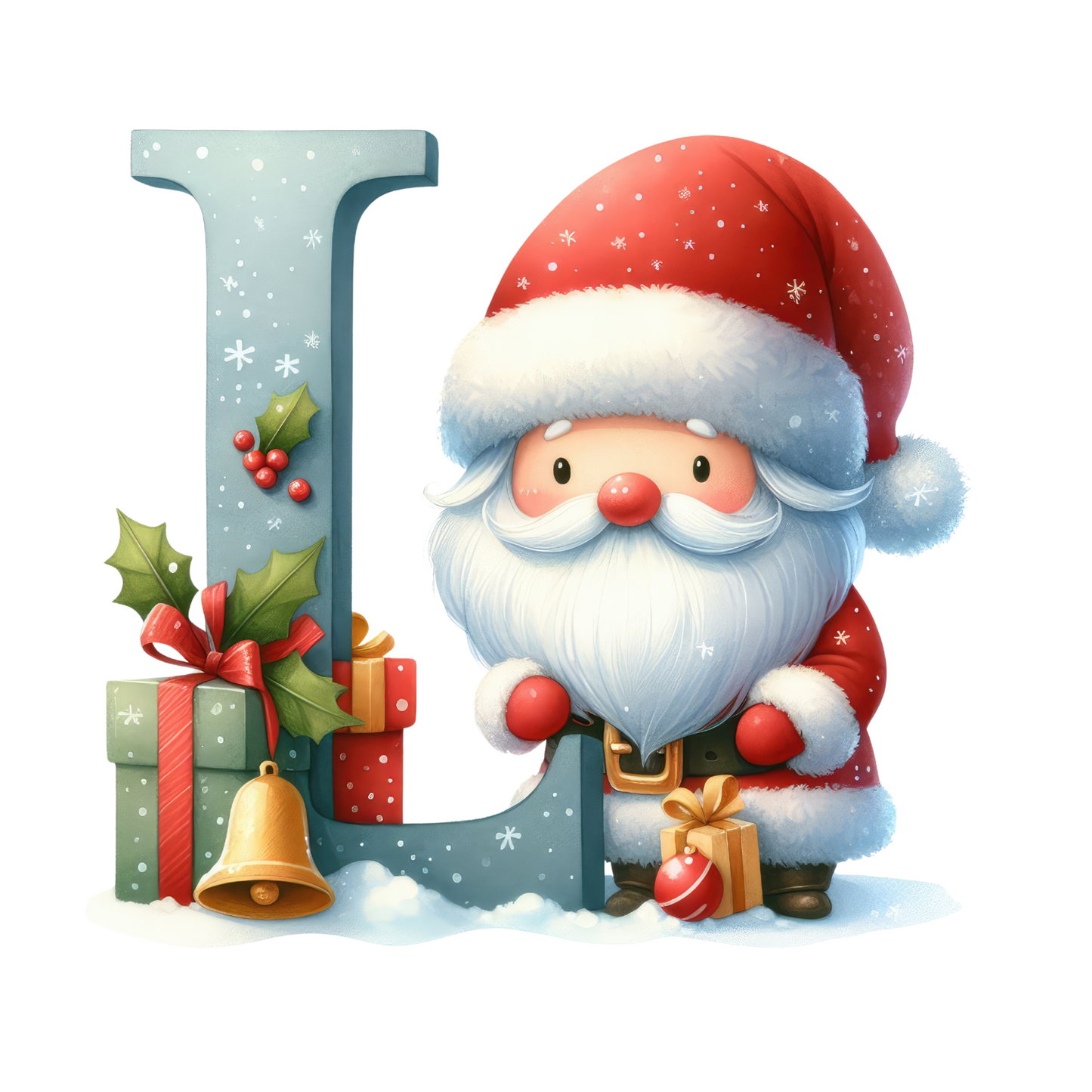 Customizable Clipart Santa Letter Ornaments
