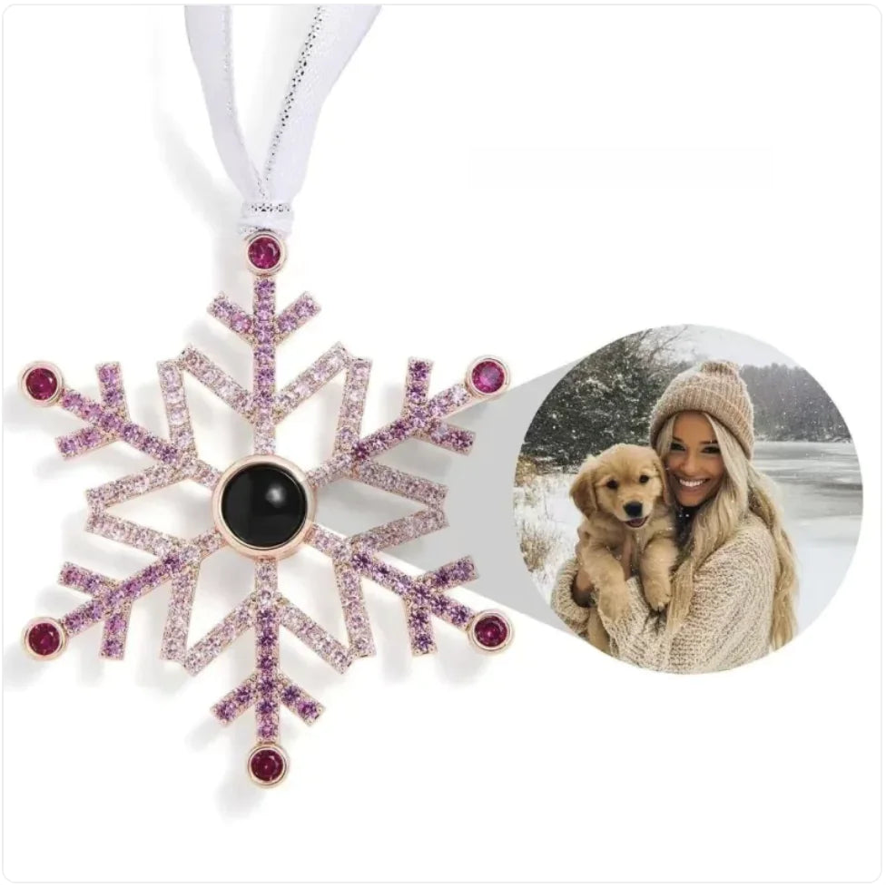 Snowflake Projection Necklace for Christmas & Thanksgiving Gifts