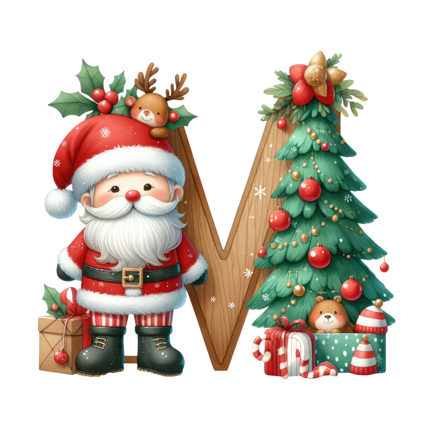 Customizable Clipart Santa Letter Ornaments