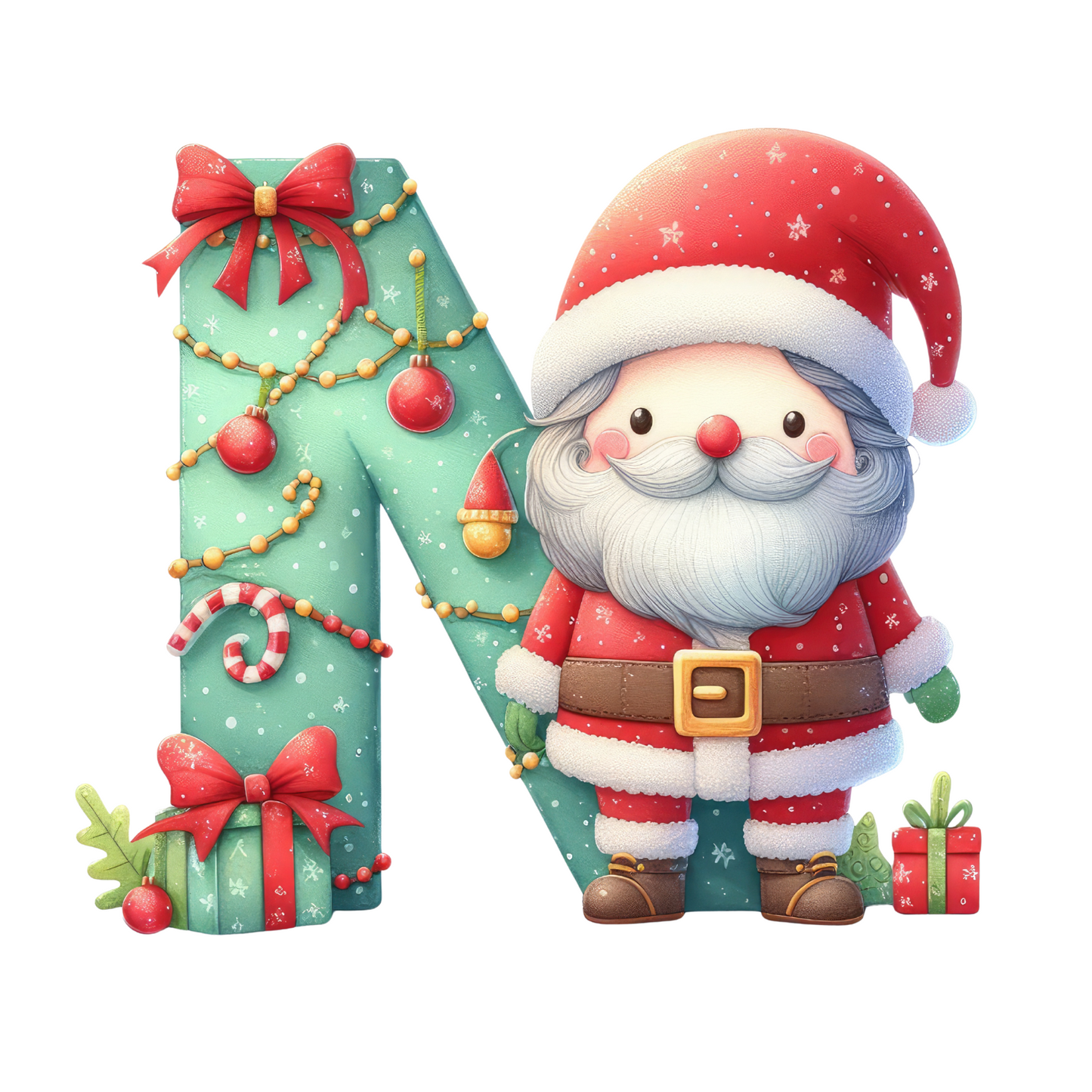 Customizable Clipart Santa Letter Ornaments