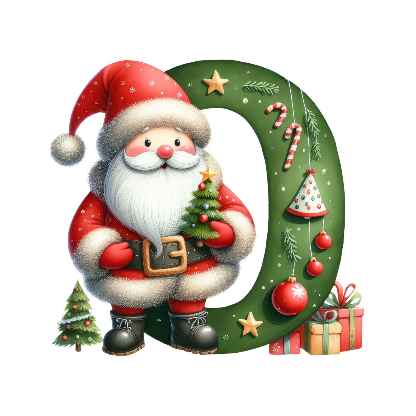 Customizable Clipart Santa Letter Ornaments