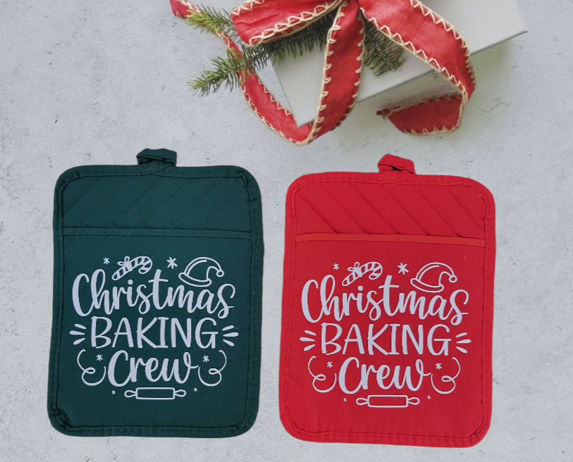 Christmas Baking Crew Kitchen pot holder