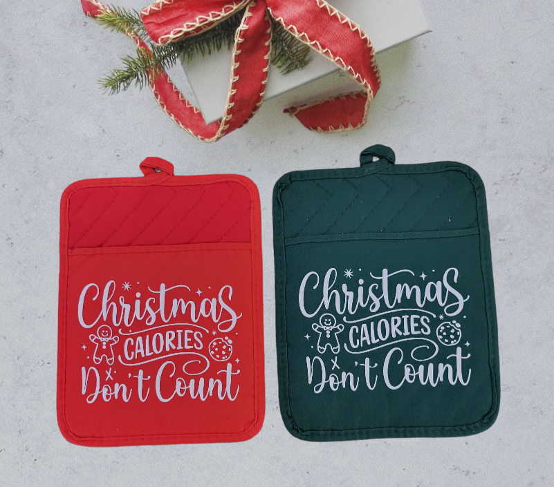 Christmas Calories Don't Count Kitchen pot holder