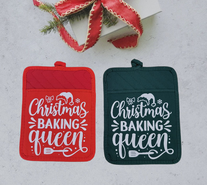 Christmas Baking Queen Kitchen pot holder