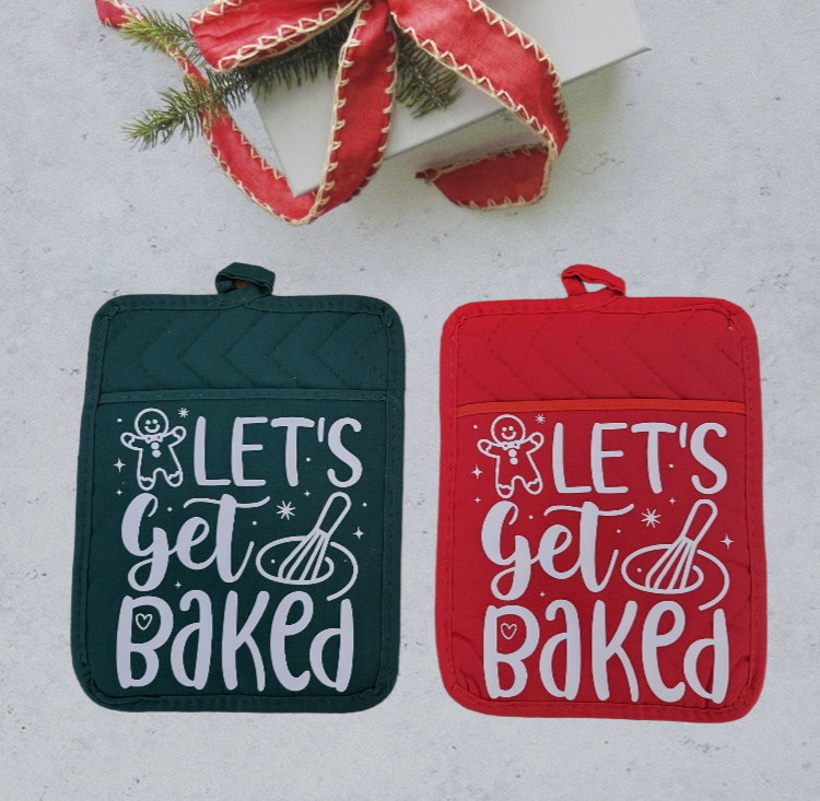Let's get Baked Kitchen pot holder