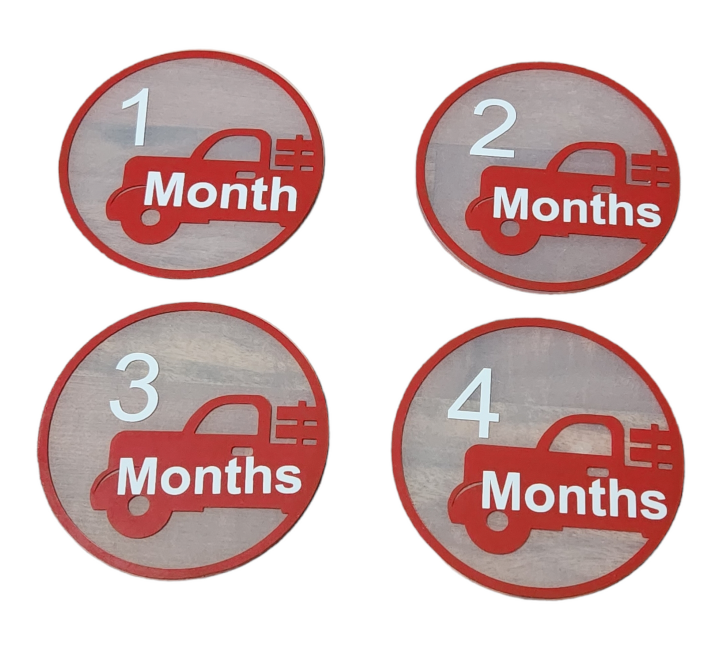 Red Truck Baby Milestone