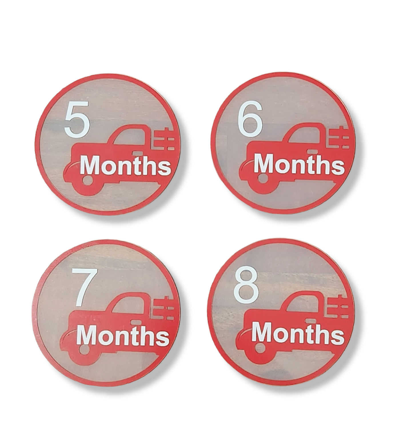 Red Truck Baby Milestone