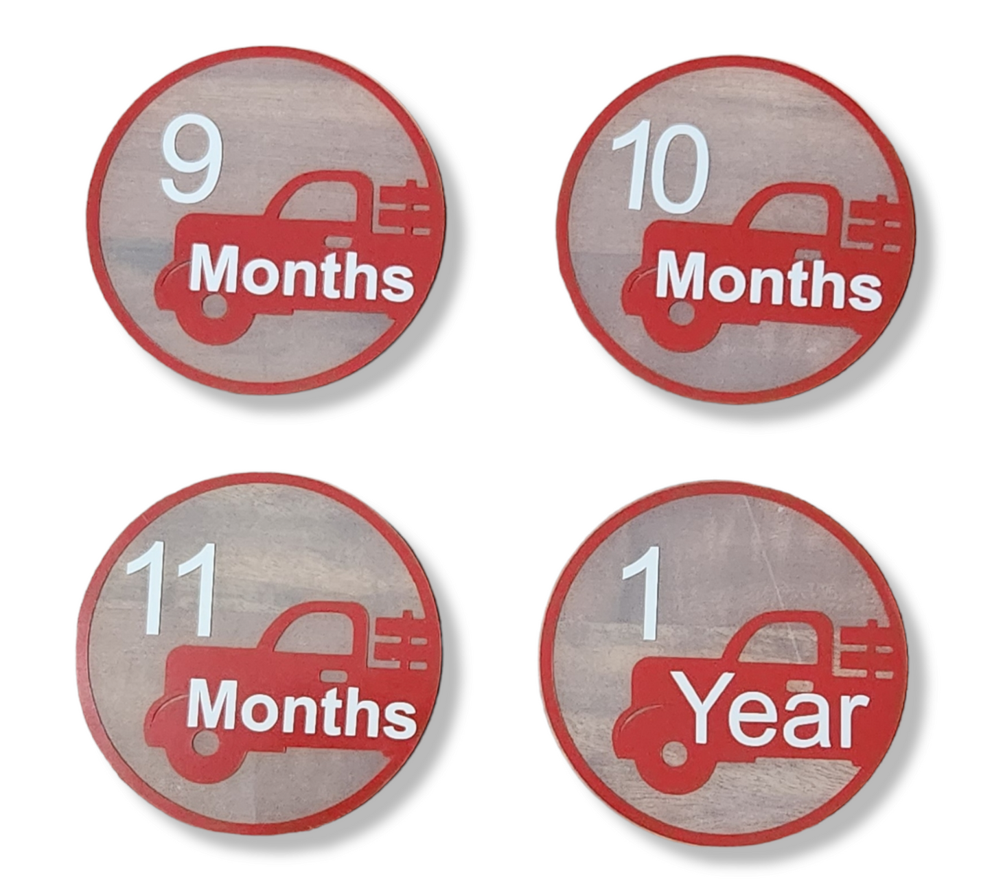 Red Truck Baby Milestone