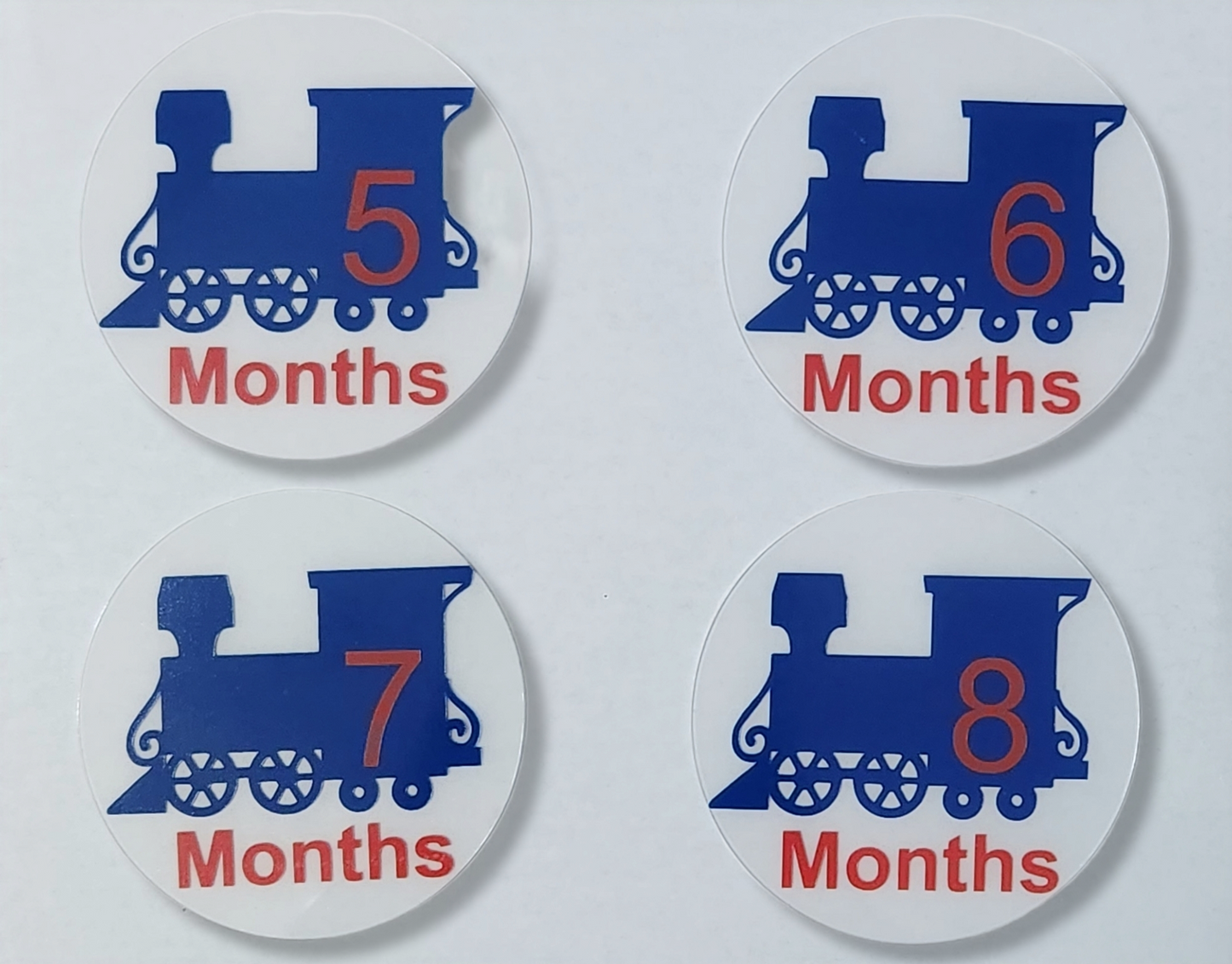 Blue Train Baby Milestone