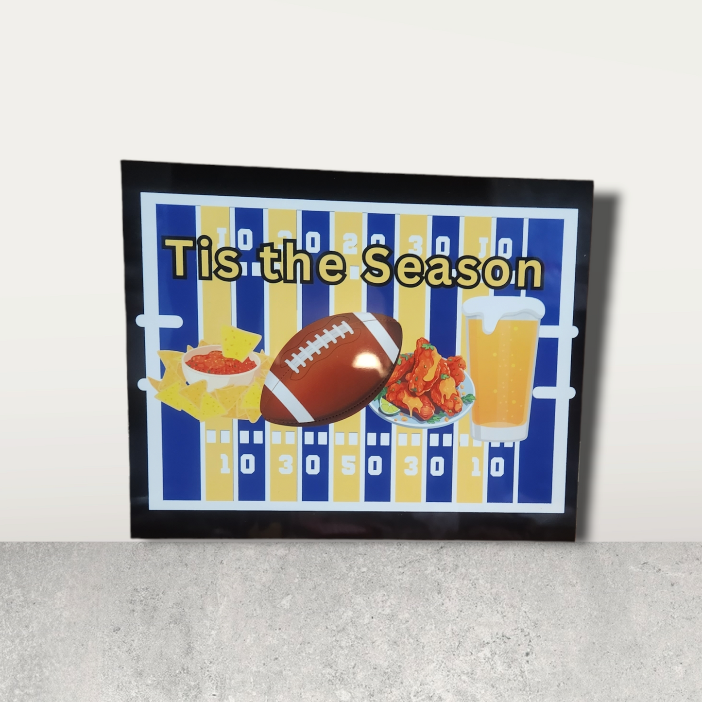 Tis the Season Football Metal Sign