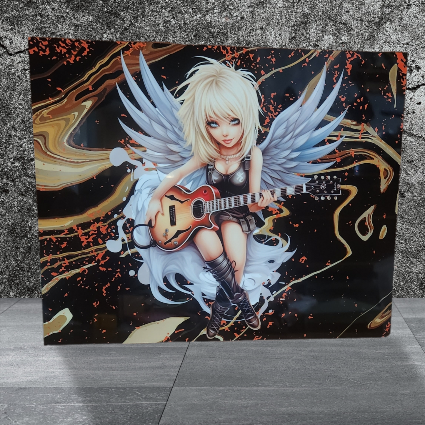 Fairy with guitar Metal sign