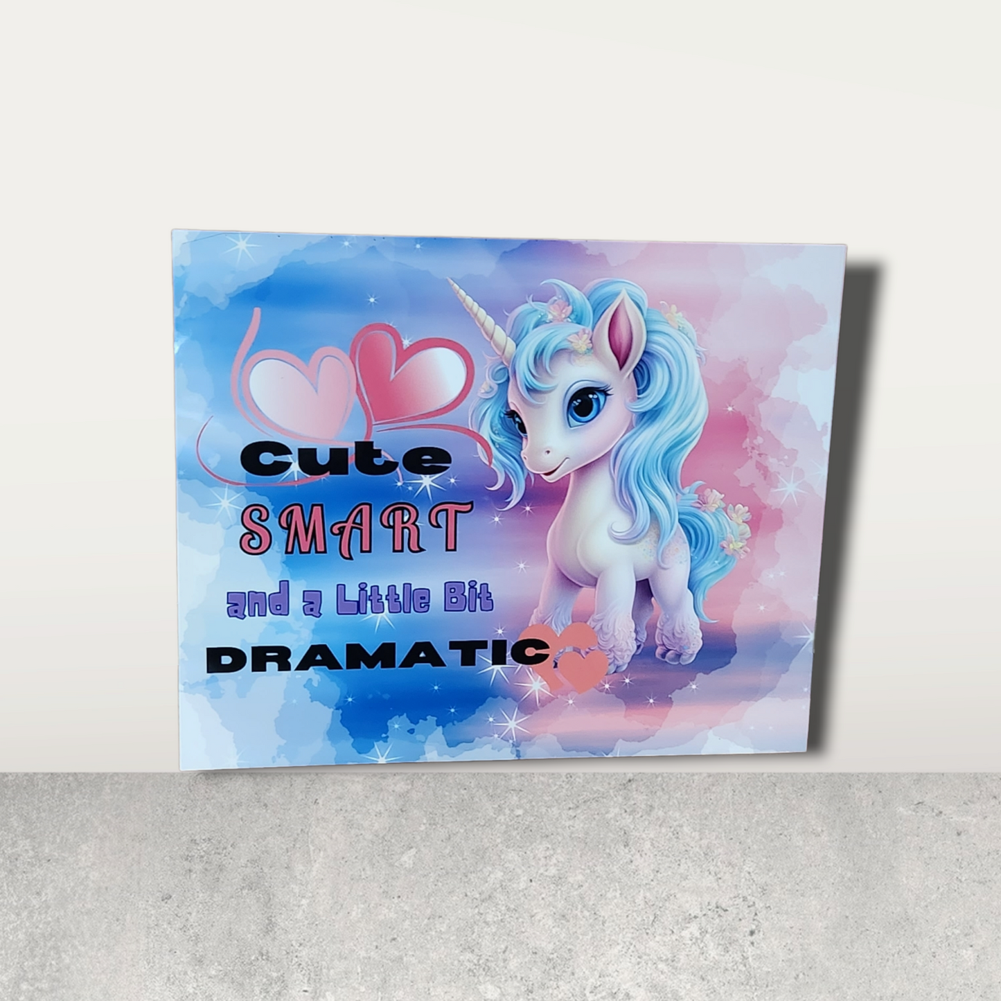 Cute Smart Unicorn Metal sign
