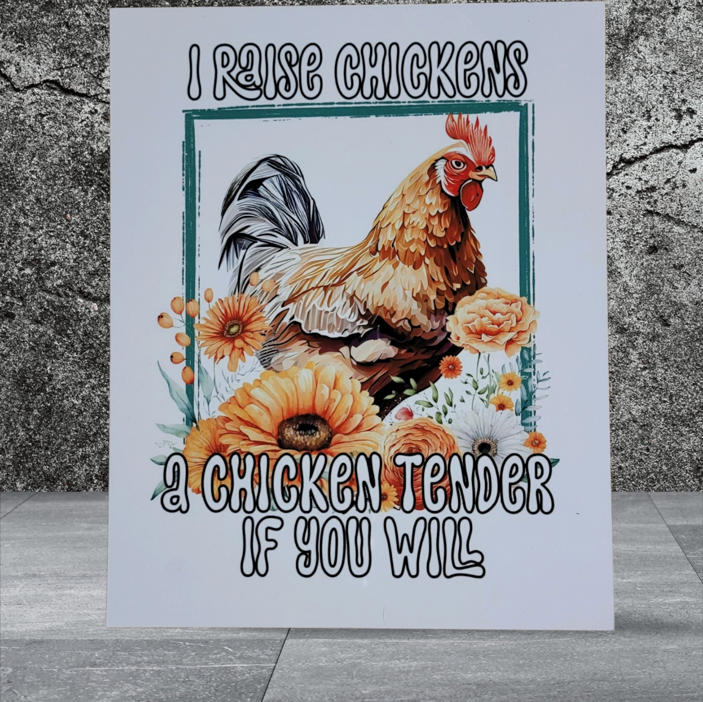 Chicken Tender Metal Sign