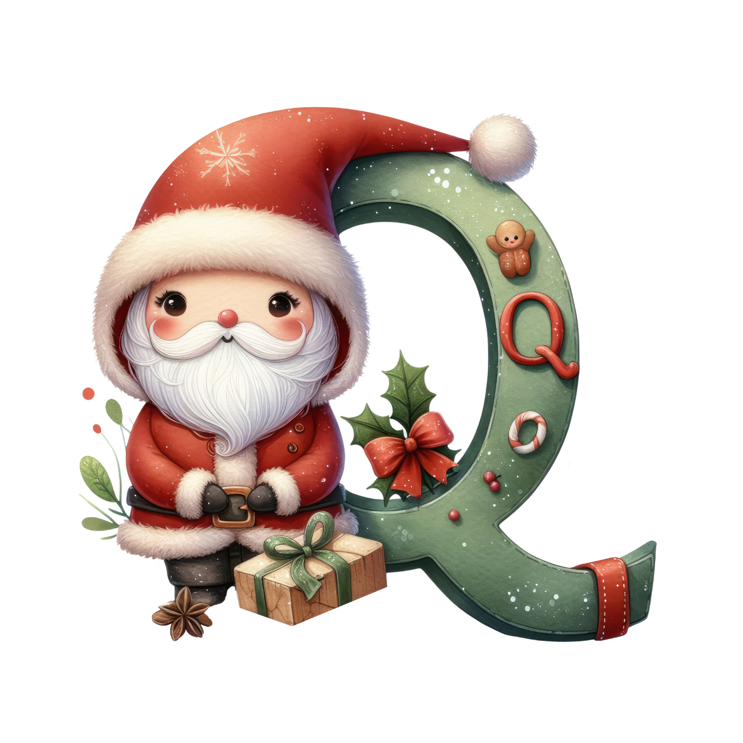 Customizable Clipart Santa Letter Ornaments