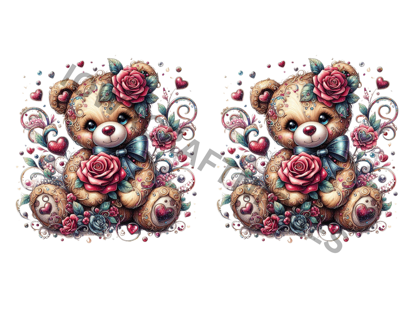 Rose Teddy Bear 1 ready to press print