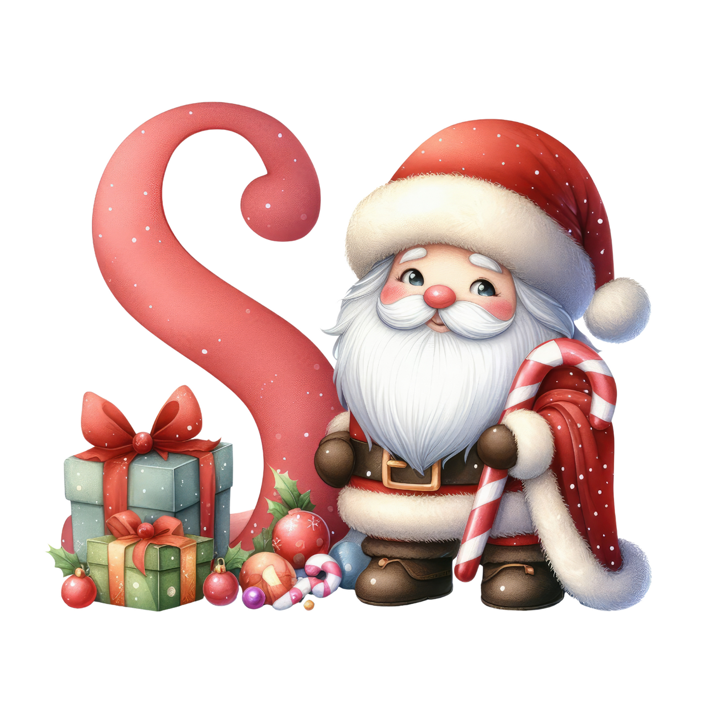 Customizable Clipart Santa Letter Ornaments
