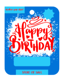 Happy Birthday Money Holders set 1