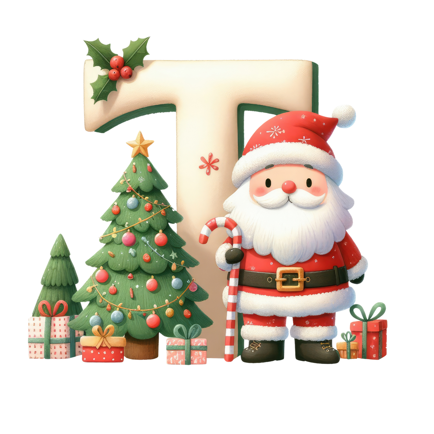 Customizable Clipart Santa Letter Ornaments