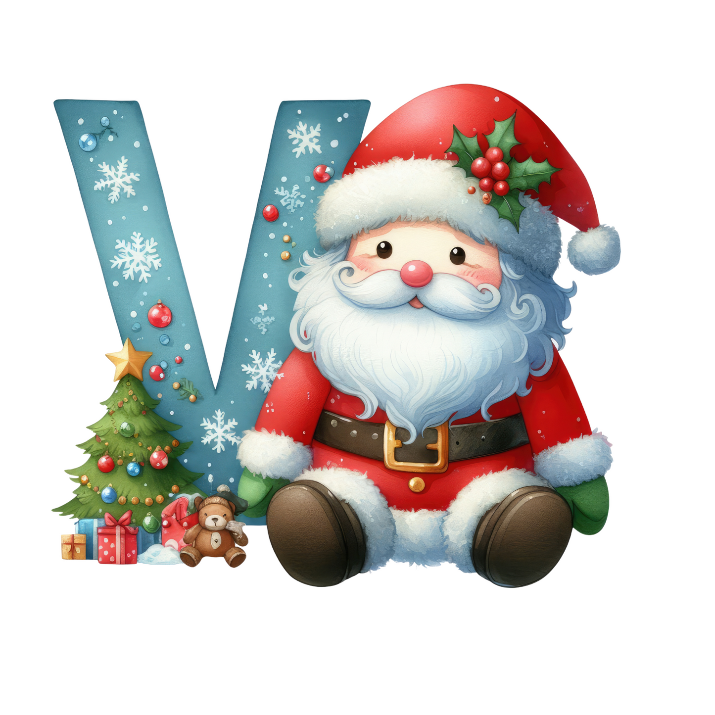 Customizable Clipart Santa Letter Ornaments