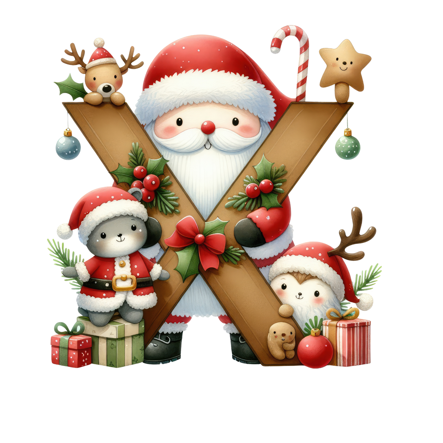 Customizable Clipart Santa Letter Ornaments