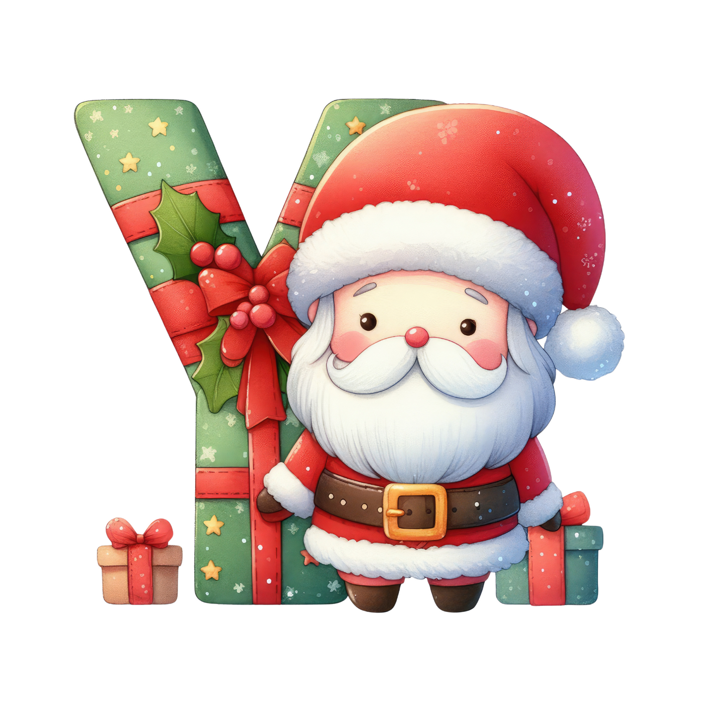 Customizable Clipart Santa Letter Ornaments