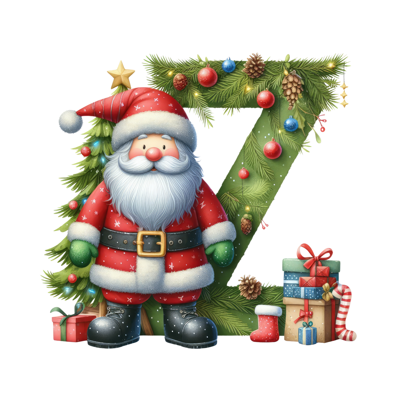 Customizable Clipart Santa Letter Ornaments