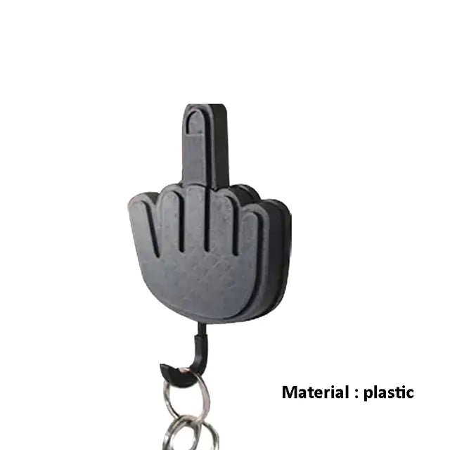 Creative Retractable Middle Finger Hook Key Holder