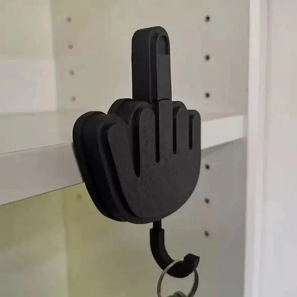 Creative Retractable Middle Finger Hook Key Holder