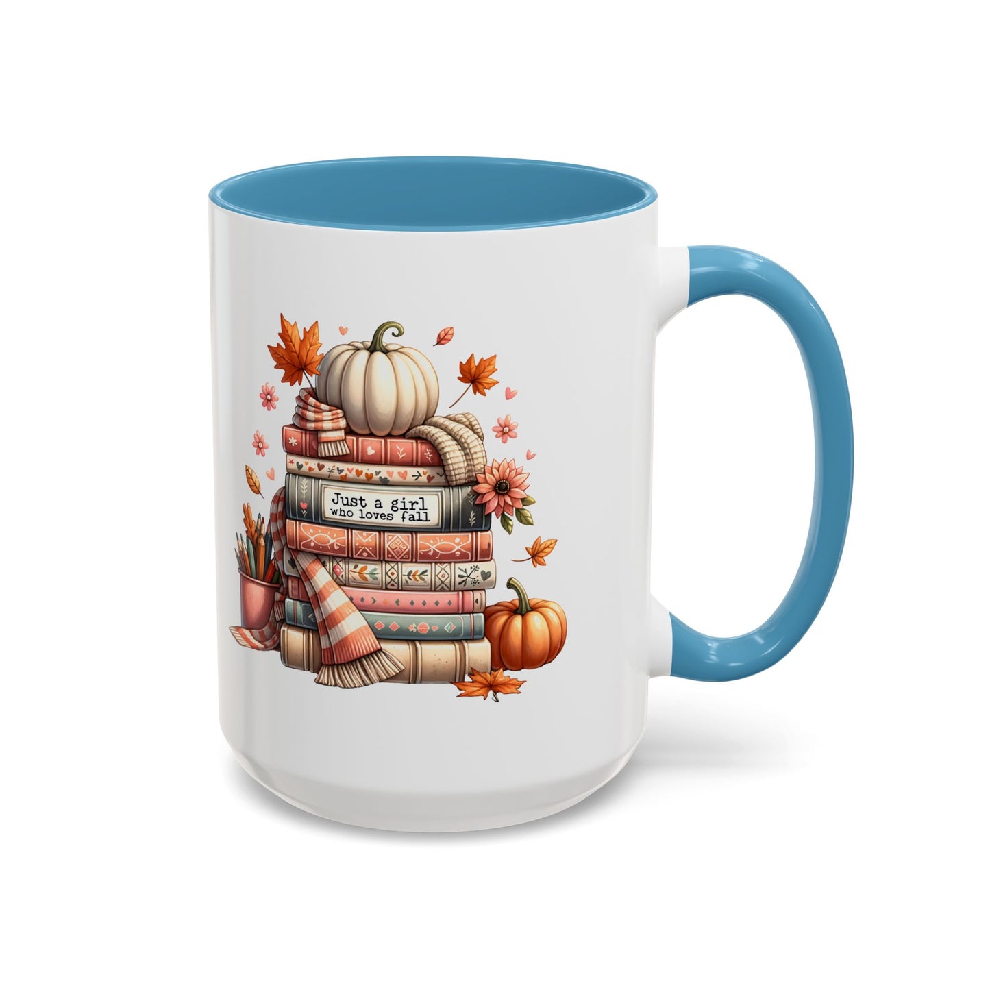 Just a Girl who Loves Fall Accent Coffee Mug (11, 15oz)