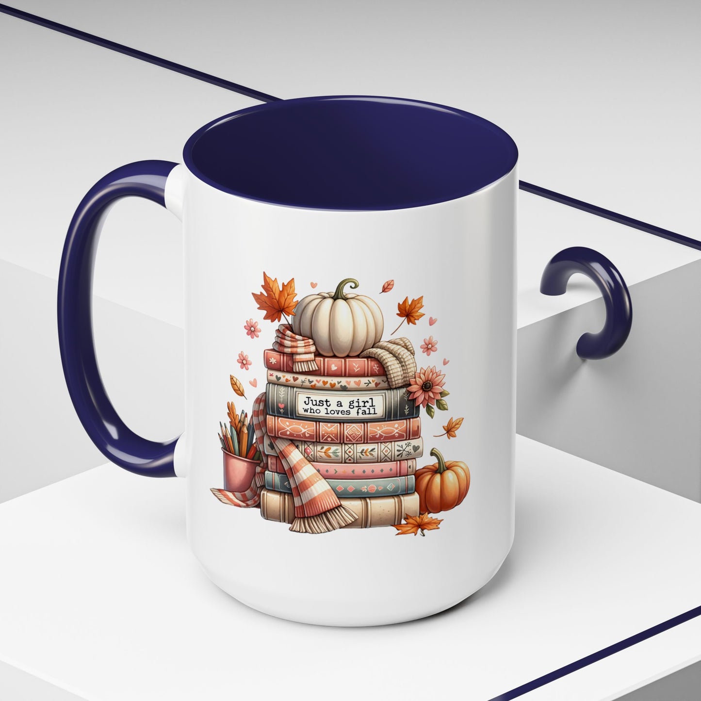 Just a Girl who Loves Fall Accent Coffee Mug (11, 15oz)