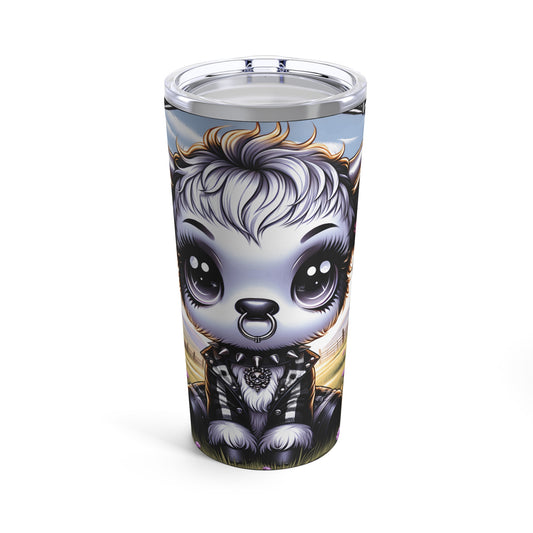 Goth Highland Cow Tumbler 20oz