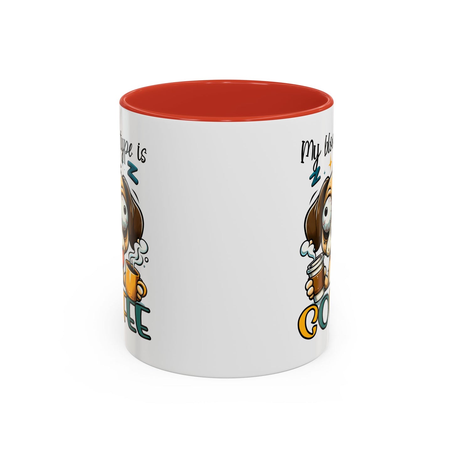 My Blood Type is Coffee Dog Mug - Fun Accent Coffee Cup for Dog Lovers