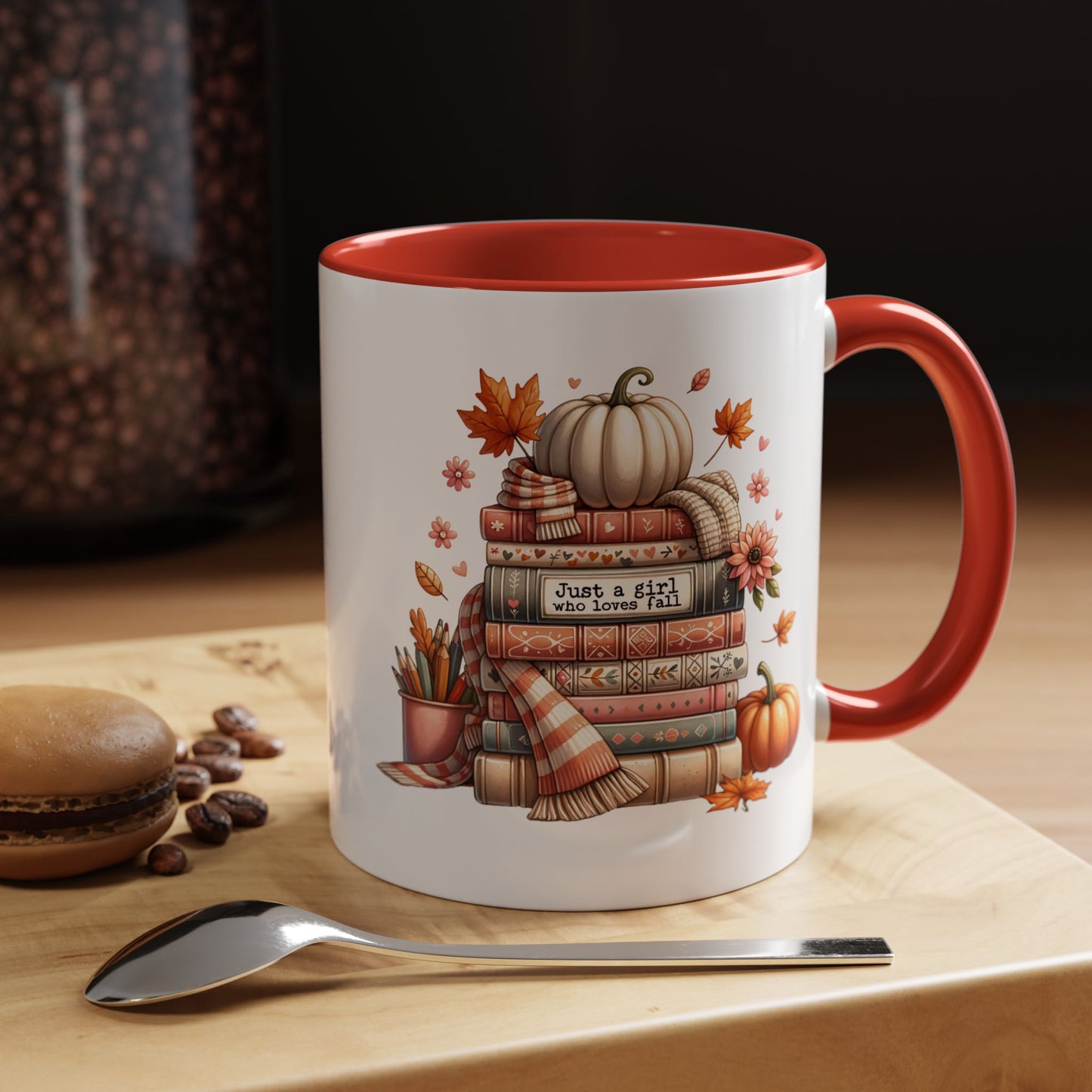 Just a Girl who Loves Fall Accent Coffee Mug (11, 15oz)