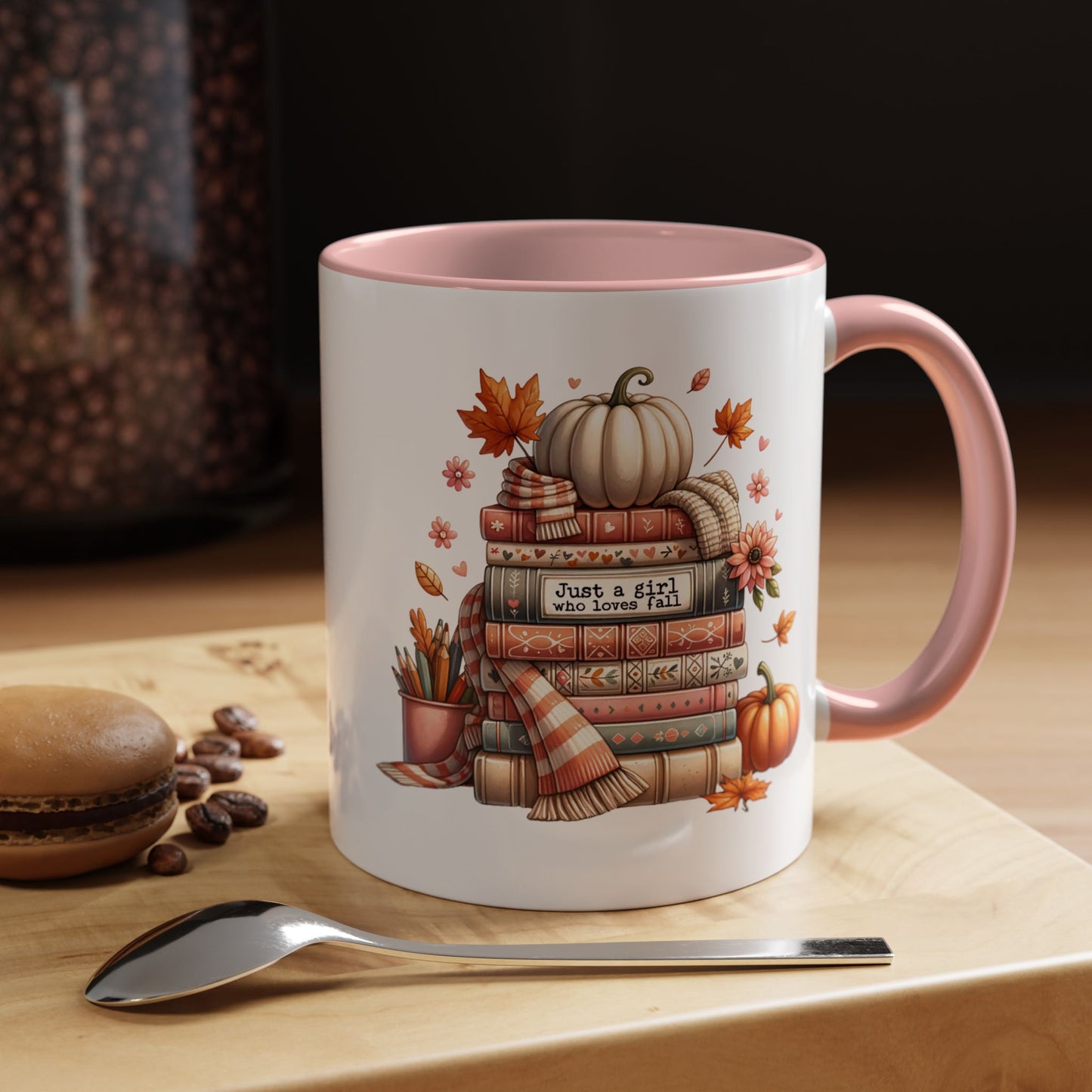 Just a Girl who Loves Fall Accent Coffee Mug (11, 15oz)