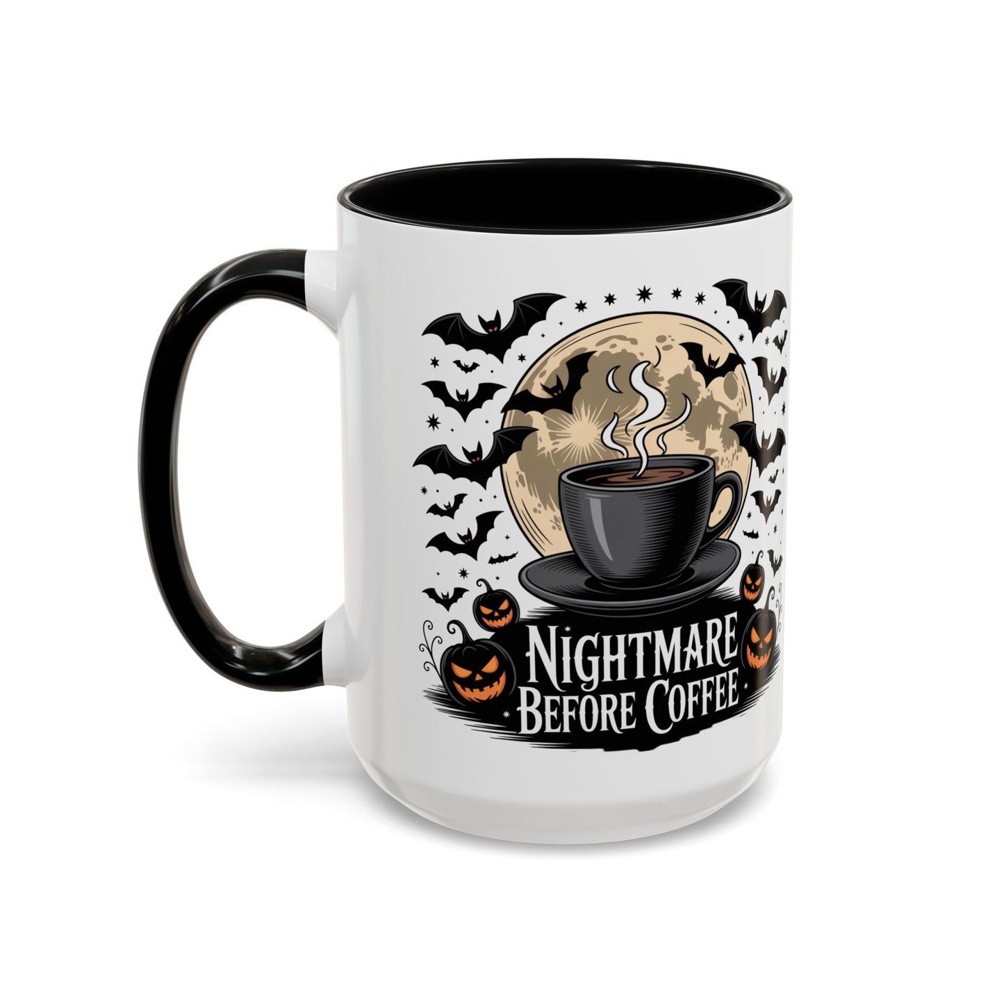 Halloween-Themed Accent Coffee Mug - Nightmare Before Coffee - Perfect for Spooky Mornings, Gift for Coffee Lovers, Halloween Decor, [...]
