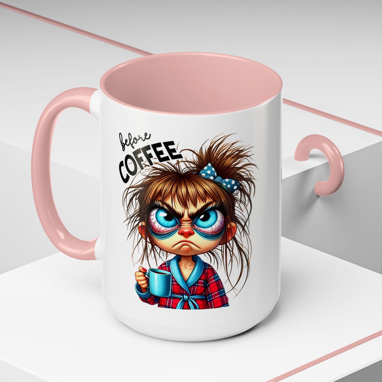 Fully Caffeinated Girl Coffee Mug | Accent Coffee Mug 15oz