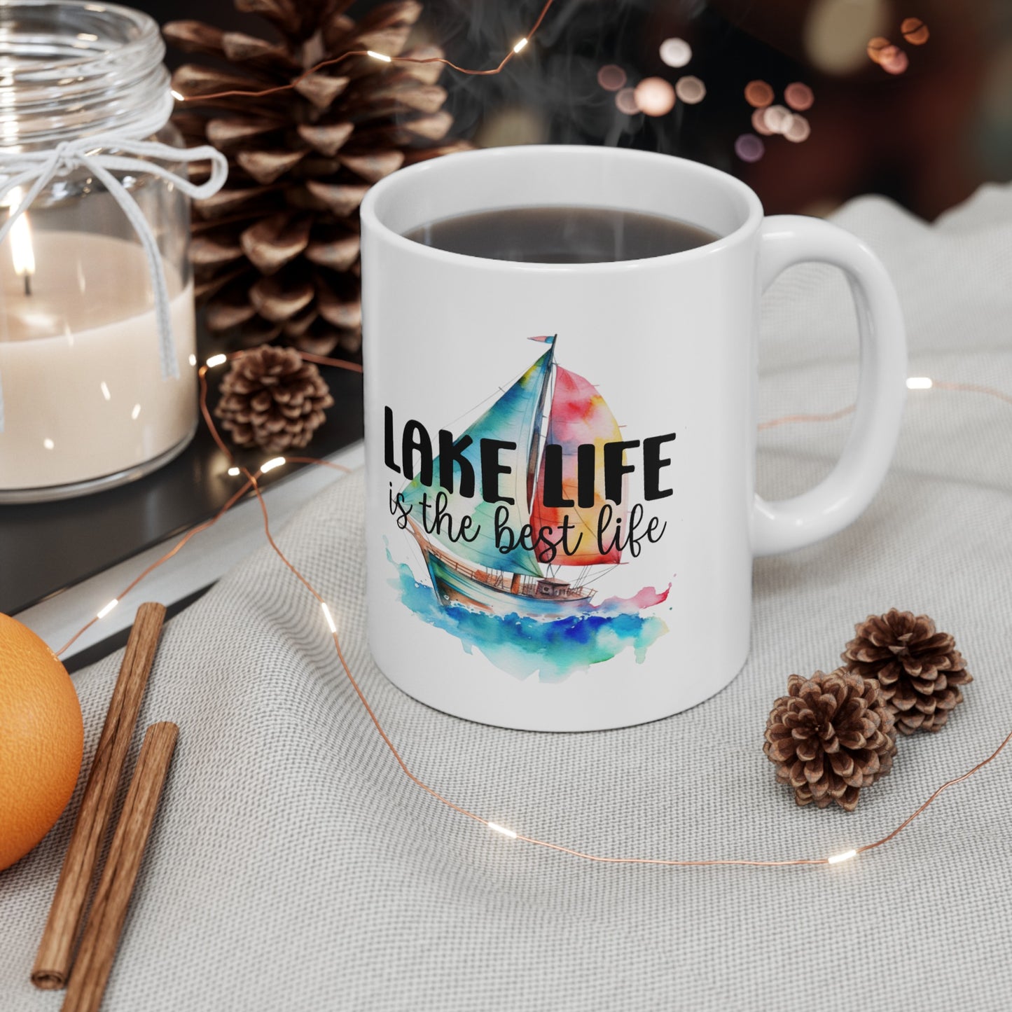 Lake Life Ceramic Mug, (11oz, 15oz)