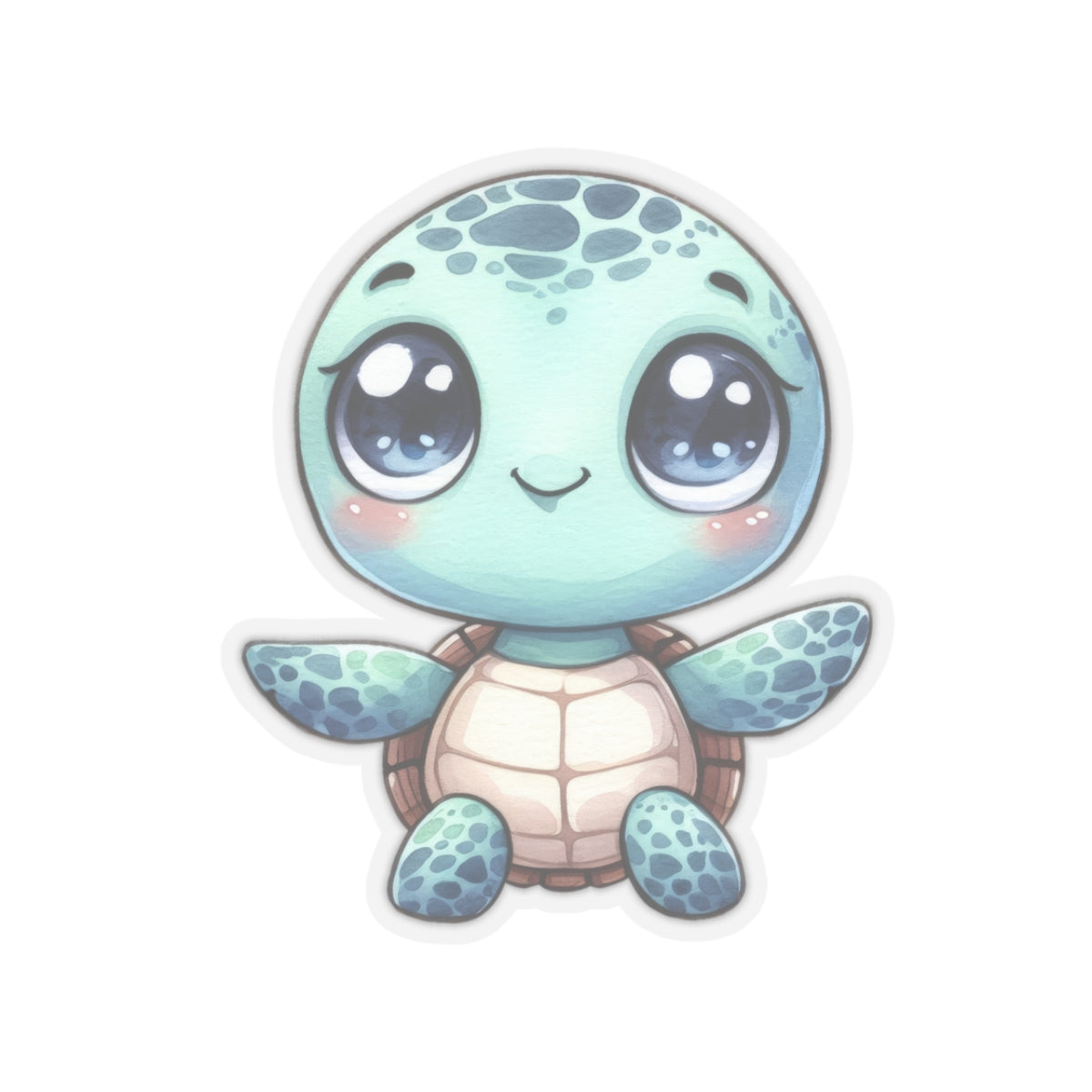 Cute Kawaii Turtle Kiss-Cut Stickers for Laptops, Scrapbooking & Gifts