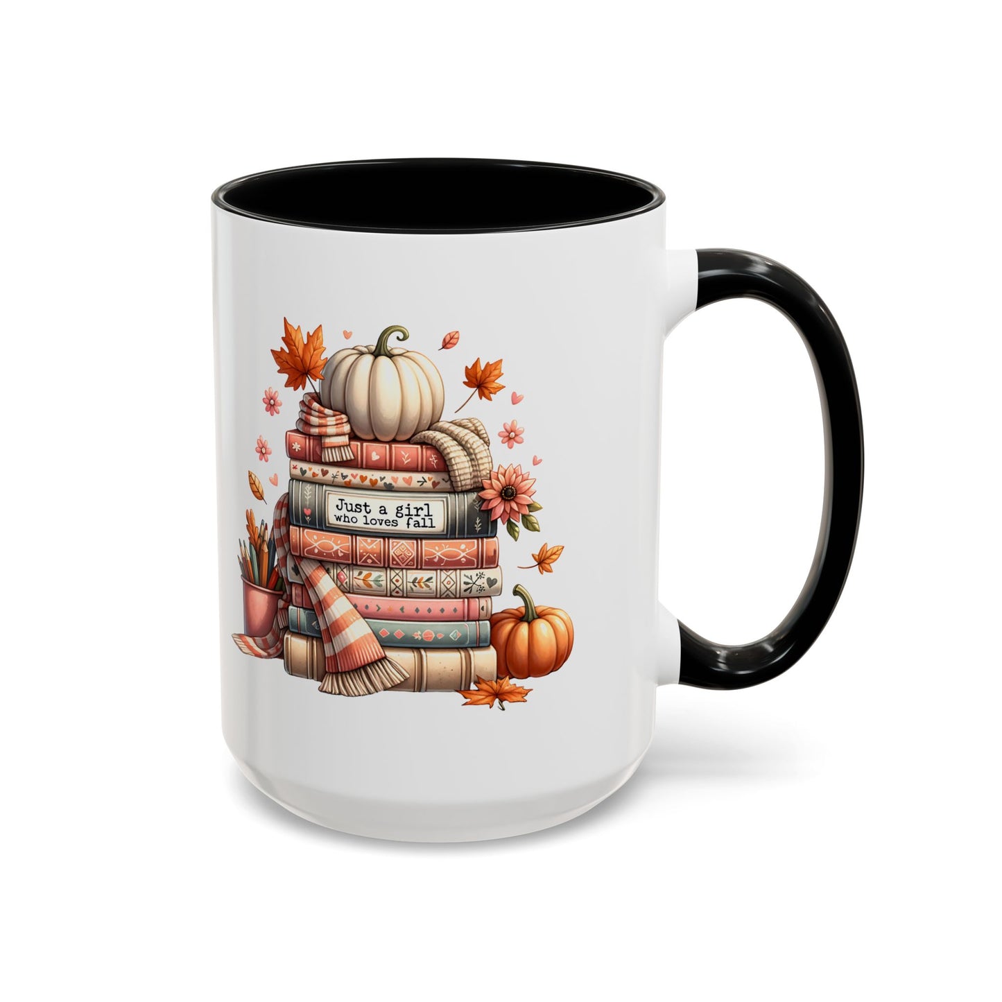 Just a Girl who Loves Fall Accent Coffee Mug (11, 15oz)