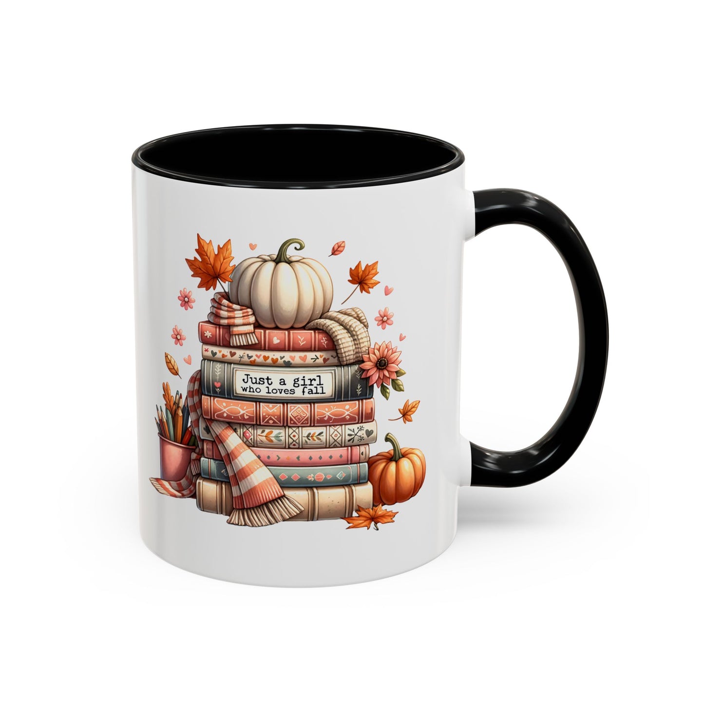 Just a Girl who Loves Fall Accent Coffee Mug (11, 15oz)