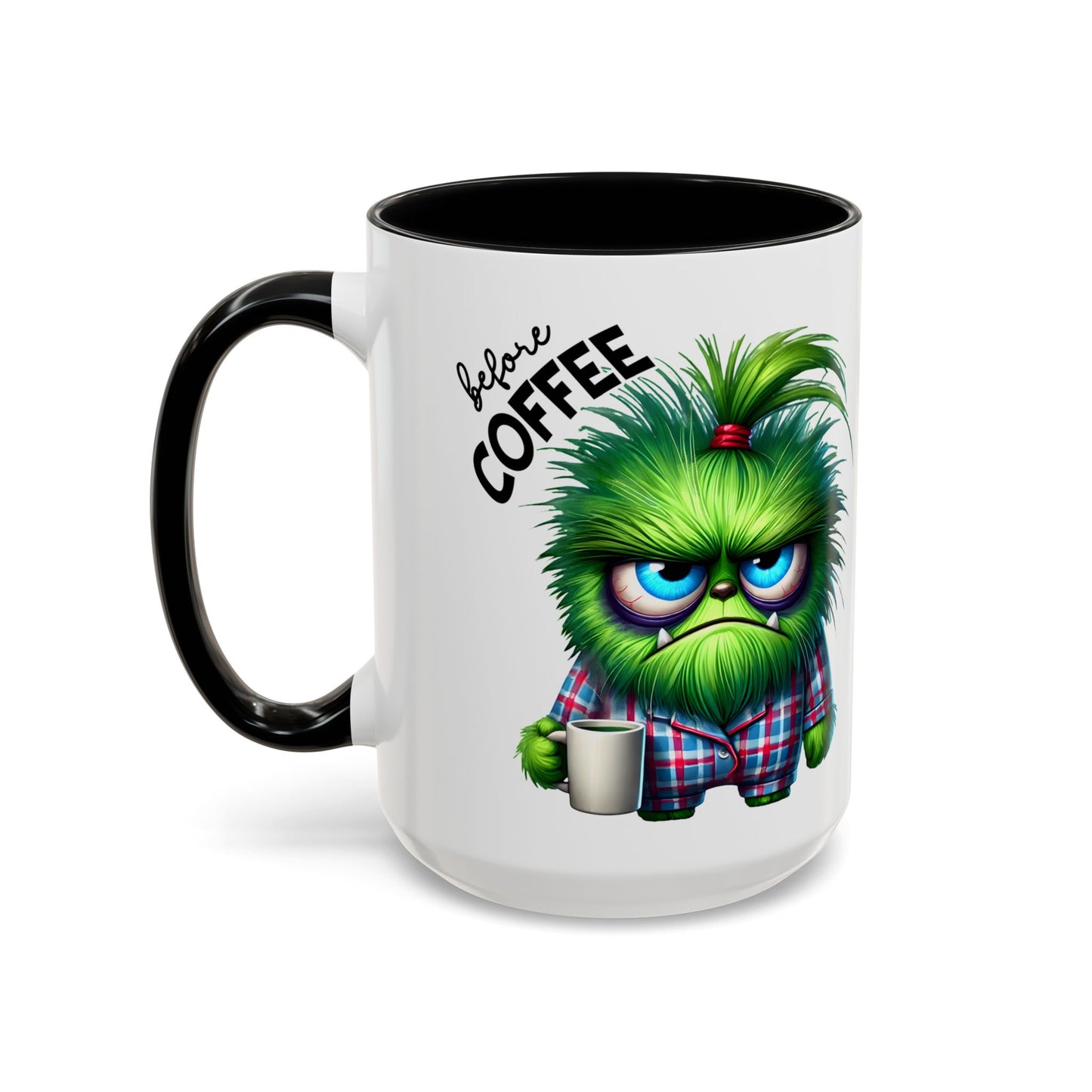 Cute Pink Monster Really Caffeinated Mug | Accent Coffee Mug
